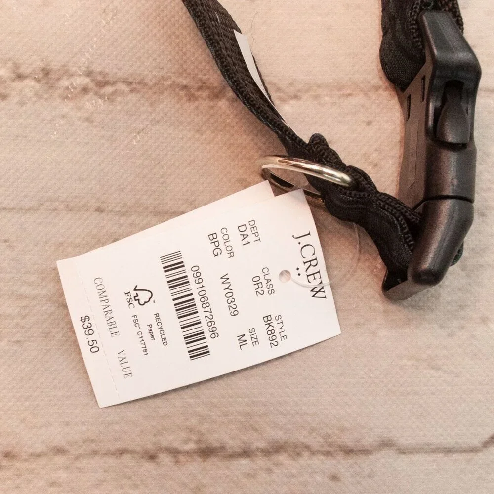 NWT J. Crew Crew Mutts Tartan Plaid Dog Collar size M/L